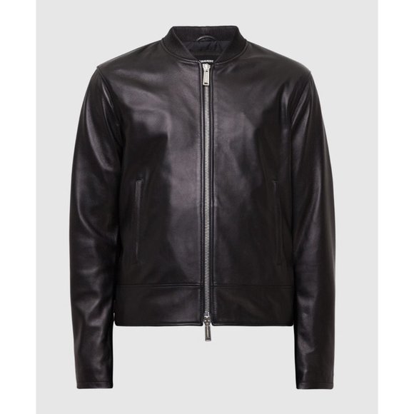 DSQUARED2 Single Rider Jacket / Lamb Leather Bomber / 50/Sheep Leather / Blk NWT - Picture 12 of 16
